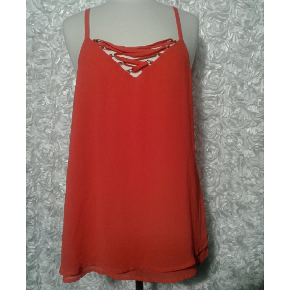 Torrid double sheer tank top size 0 (12-L)Torrid double sheer tank top size 0 (1